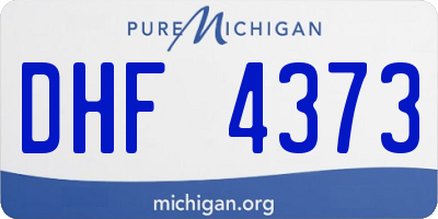 MI license plate DHF4373