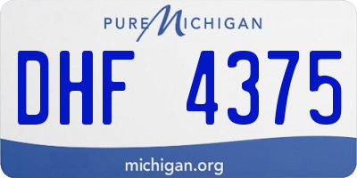 MI license plate DHF4375