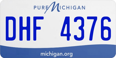 MI license plate DHF4376
