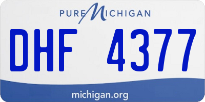 MI license plate DHF4377