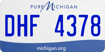 MI license plate DHF4378
