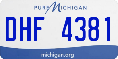 MI license plate DHF4381