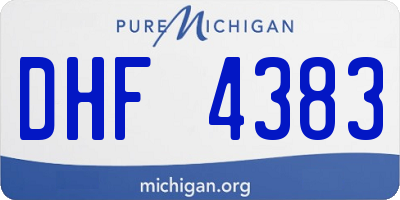 MI license plate DHF4383