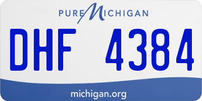MI license plate DHF4384
