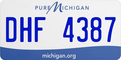 MI license plate DHF4387