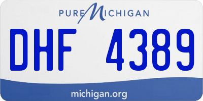 MI license plate DHF4389