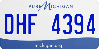 MI license plate DHF4394