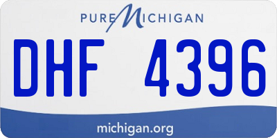 MI license plate DHF4396