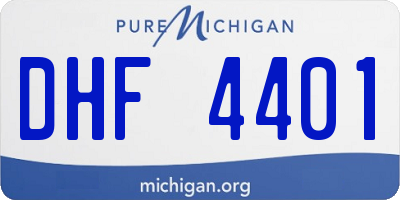MI license plate DHF4401