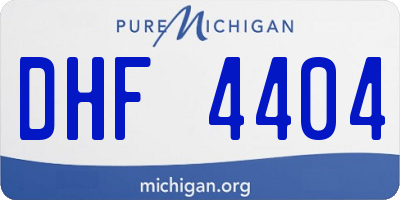 MI license plate DHF4404
