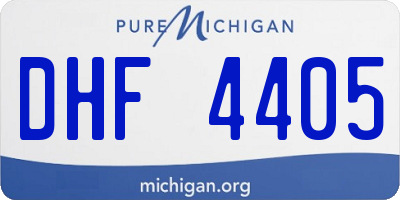 MI license plate DHF4405