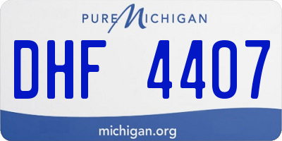 MI license plate DHF4407