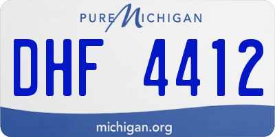 MI license plate DHF4412