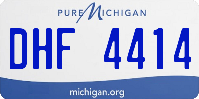 MI license plate DHF4414
