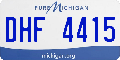 MI license plate DHF4415
