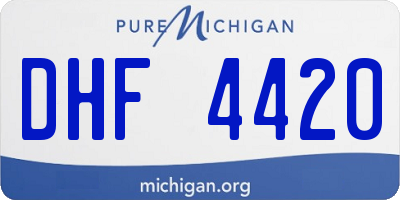 MI license plate DHF4420