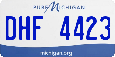 MI license plate DHF4423