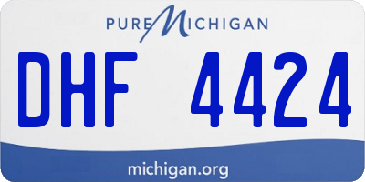 MI license plate DHF4424
