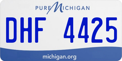 MI license plate DHF4425