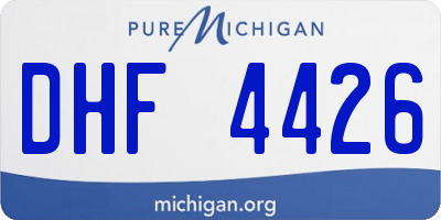 MI license plate DHF4426