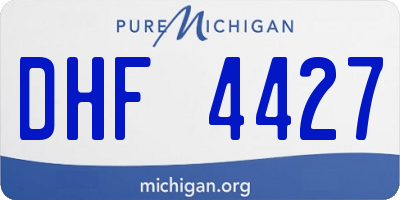 MI license plate DHF4427