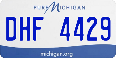 MI license plate DHF4429