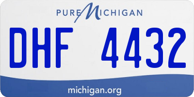 MI license plate DHF4432