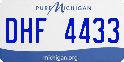 MI license plate DHF4433