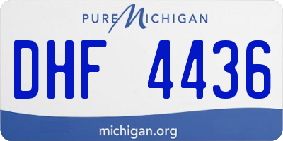 MI license plate DHF4436