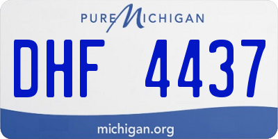MI license plate DHF4437