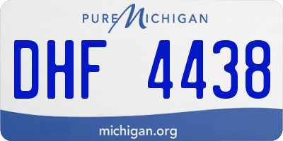 MI license plate DHF4438