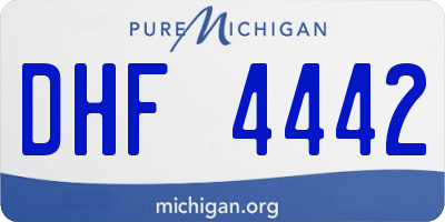 MI license plate DHF4442