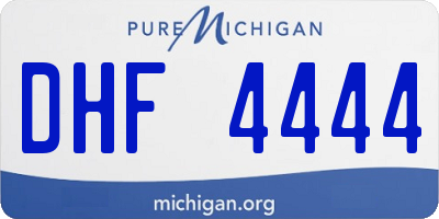 MI license plate DHF4444