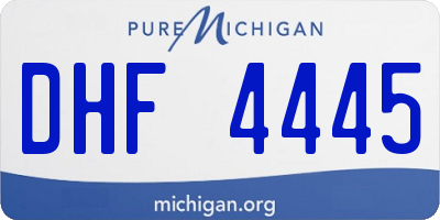 MI license plate DHF4445