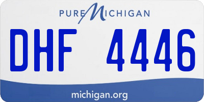 MI license plate DHF4446