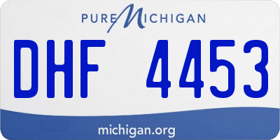MI license plate DHF4453