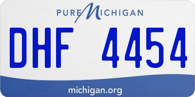 MI license plate DHF4454