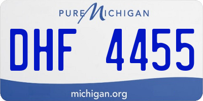 MI license plate DHF4455