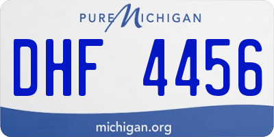 MI license plate DHF4456