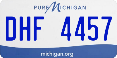 MI license plate DHF4457