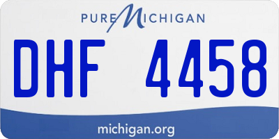 MI license plate DHF4458