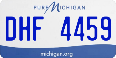 MI license plate DHF4459