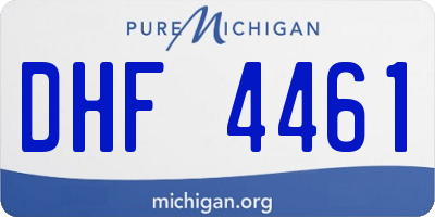 MI license plate DHF4461