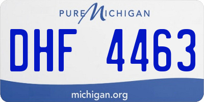 MI license plate DHF4463