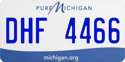 MI license plate DHF4466