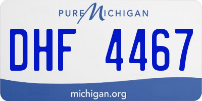 MI license plate DHF4467