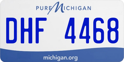 MI license plate DHF4468