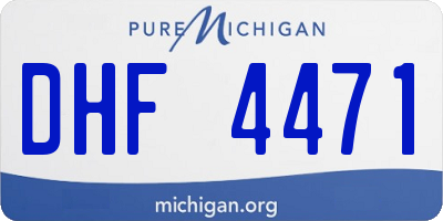 MI license plate DHF4471