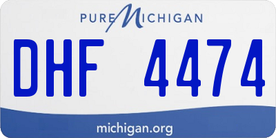 MI license plate DHF4474