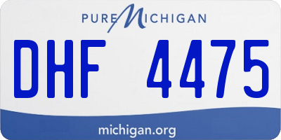 MI license plate DHF4475